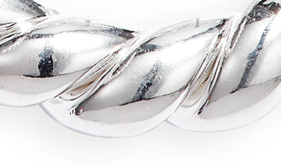 Child Of Wild Twisted Sister Large Hoop Earrings In Silver