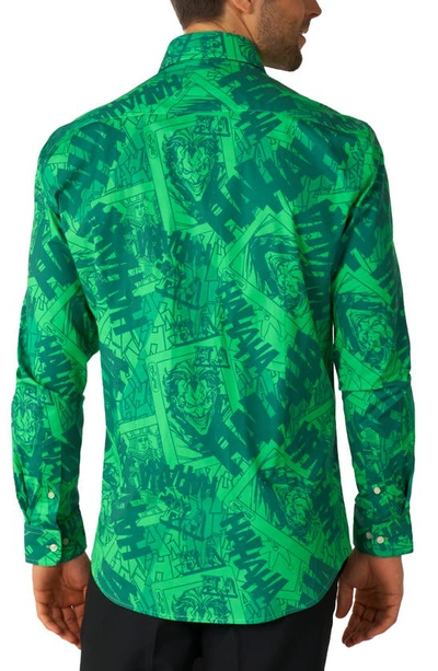 Shop Opposuits The Joker™ Stretch Button-up Shirt In Green