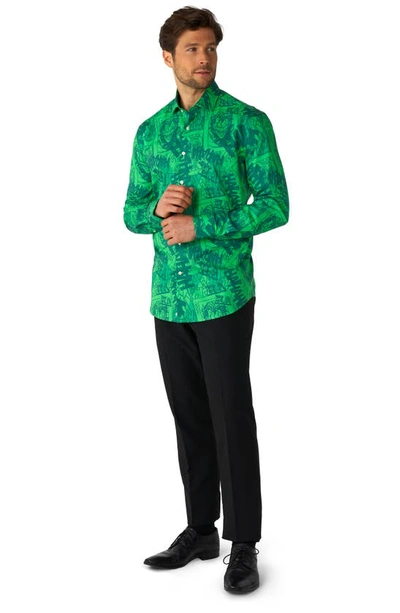 Shop Opposuits The Joker™ Stretch Button-up Shirt In Green