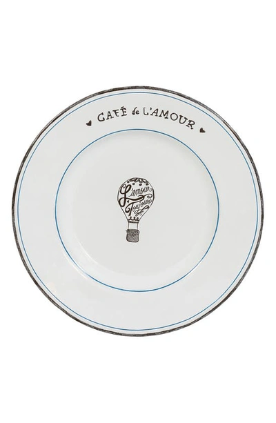 Shop Juliska L'amour Toujours Dinner Plate In Whitewash Black
