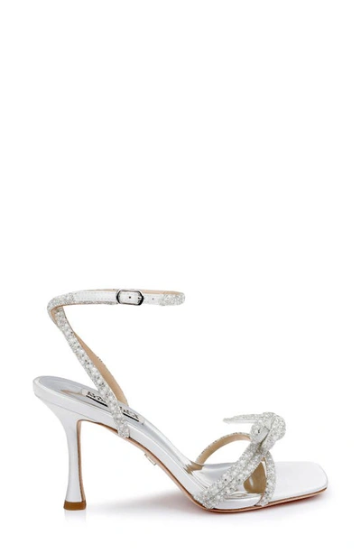 Shop Badgley Mischka Collection Effie Ankle Strap Sandal In Soft White