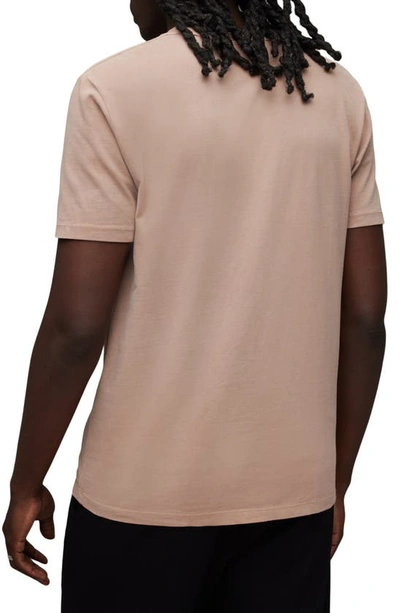 Shop Allsaints Ossage Cotton Crewneck T-shirt In Stone Taupe