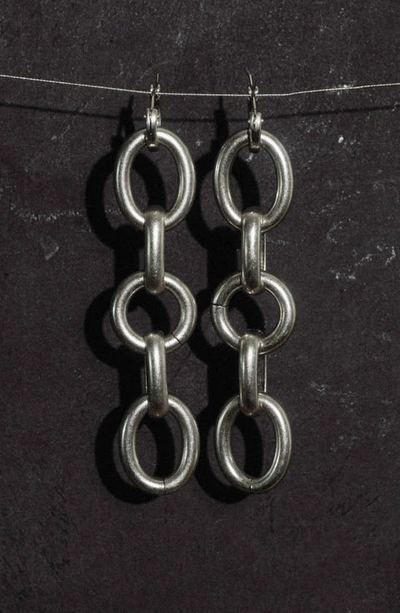 Child Of Wild Devon Chain Drop Earrings In Silver