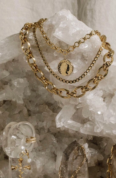 Shop Child Of Wild Antonella Chain Choker Necklace In Gold