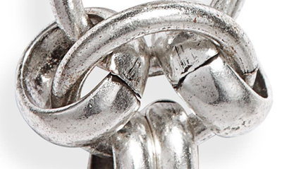 Shop Child Of Wild Pinto Chain Drop Huggie Hoop Earrings In Silver