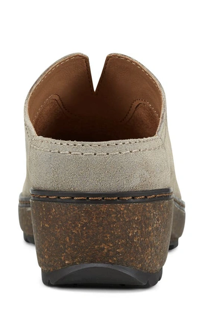Earth Kolia Womens Laceless Leather Mules In Roccia