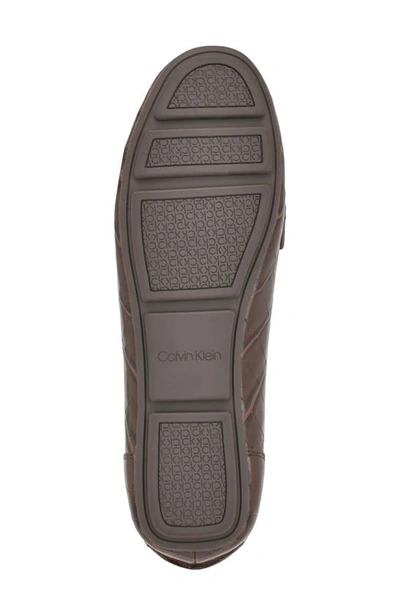 Calvin Klein Lydia Driving Shoe In Dark Brown