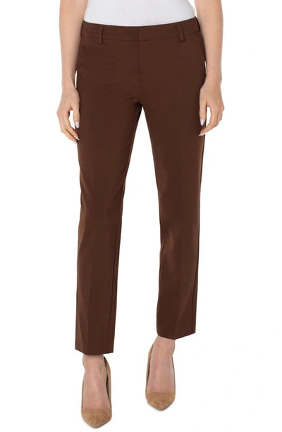 Shop Liverpool Los Angeles Kelsey Knit Trousers In Brownstone