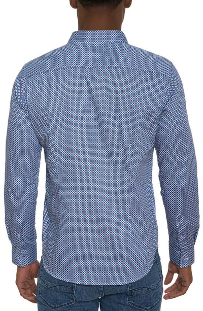 Shop Robert Graham Costa Cotton Sateen Button-up Shirt In Blue Multi