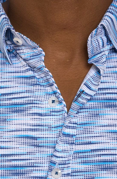 Shop Robert Graham Moretti Stripe Cotton Button-down Shirt In Blue