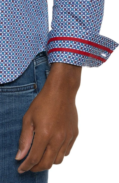 Shop Robert Graham Costa Cotton Sateen Button-up Shirt In Blue Multi
