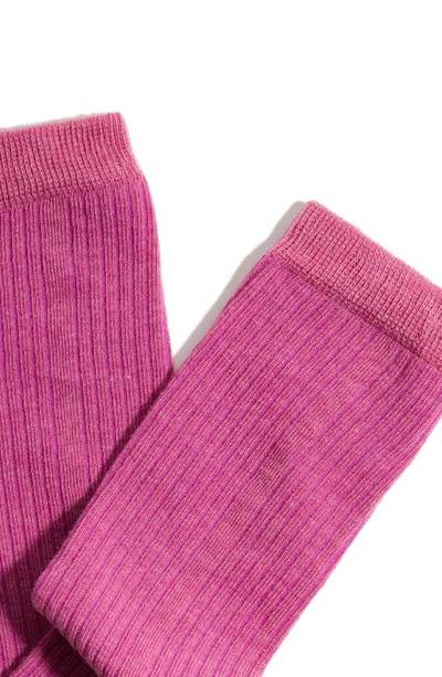 Shop Stems Cotton & Cashmere Blend Crew Socks In Amarylis