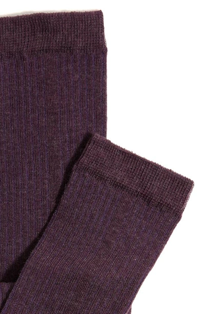Shop Stems Cotton & Cashmere Blend Crew Socks In Mauve
