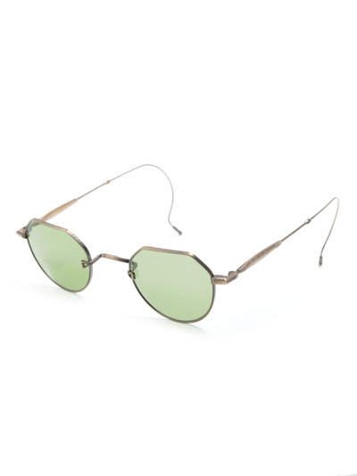 Shop Matsuda Round-frame Tinted-lenses Sunglasses In Gold