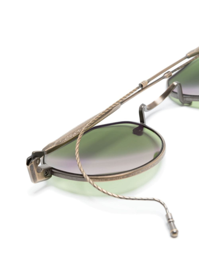 Shop Matsuda Round-frame Tinted-lenses Sunglasses In Gold