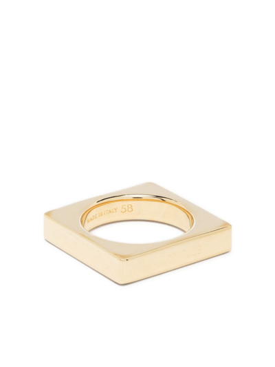 Shop Jacquemus La Bague Carre Ring In Gold