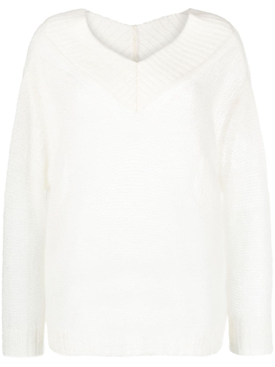 FORTE FORTE OPEN-KNIT MOHAIR-BLEND JUMPER 