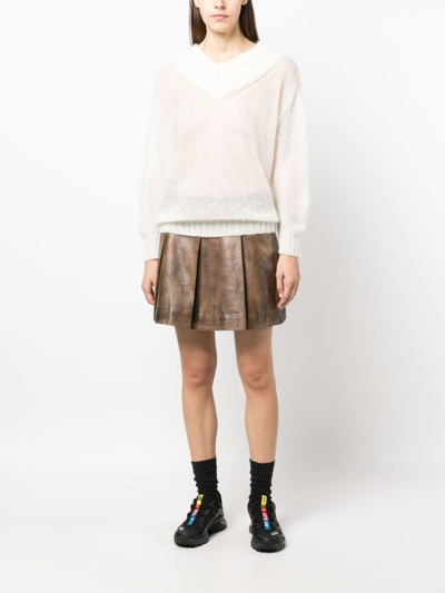 Forte Forte Open-knit Mohair-blend Jumper In Neutrals