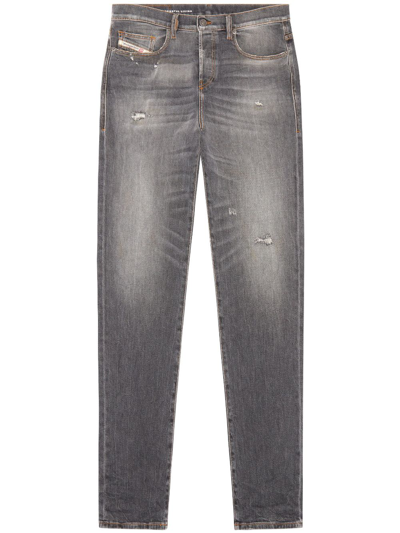 Shop Diesel 2020 D-viker 09g21 Straight-leg Jeans In Grey
