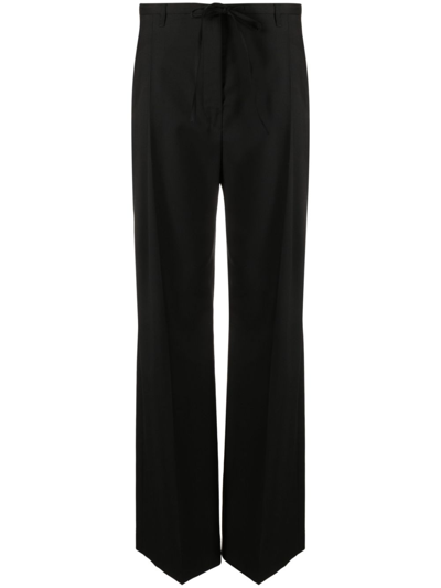 Shop Christian Wijnants High-waist Wool Trousers In Black