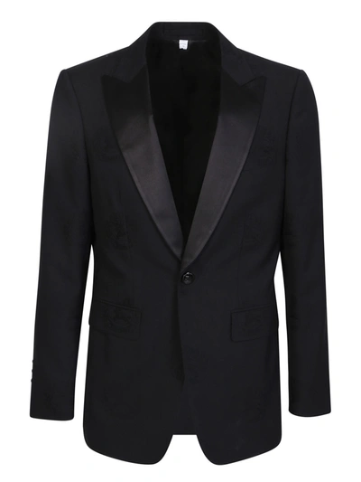 Shop Burberry Tailored Tuxedo Jacket Edinburgh In Black