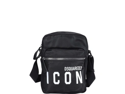 Shop Dsquared2 Icon Logo Crossbody Bag  In Black