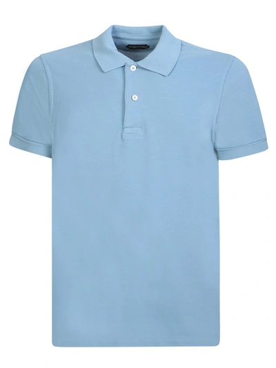 Shop Tom Ford Light Blue Polo Shirt