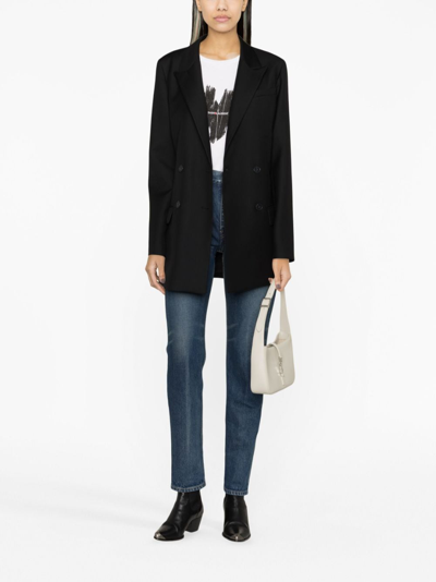 Shop Saint Laurent Cindy Mid-rise Jeans In Blau