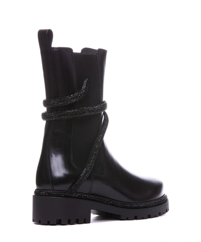 Shop René Caovilla Boots In Black