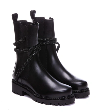 Shop René Caovilla Boots In Black