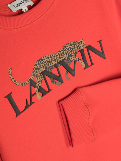 Shop Lanvin Felpa Con Logo In Red