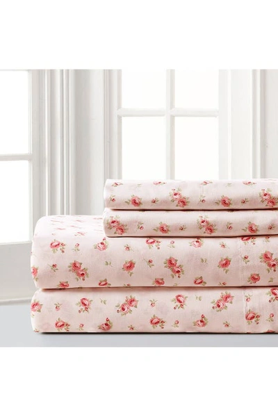Modern Threads Printed 4-piece Sheet Set In Blush