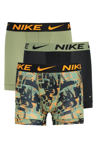 Shop Nike 3-pack Dri-fit Essential Micro Boxer Briefs In Graffiti Print