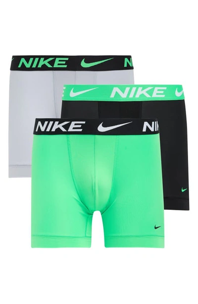 Shop Nike 3-pack Dri-fit Essential Micro Boxer Briefs In Electric Algae