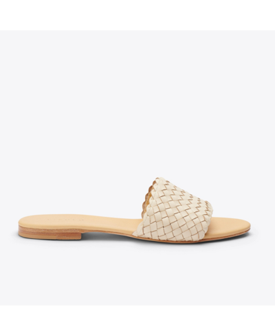 Shop Nisolo Women's Isla Woven Slide Sandal In Open White