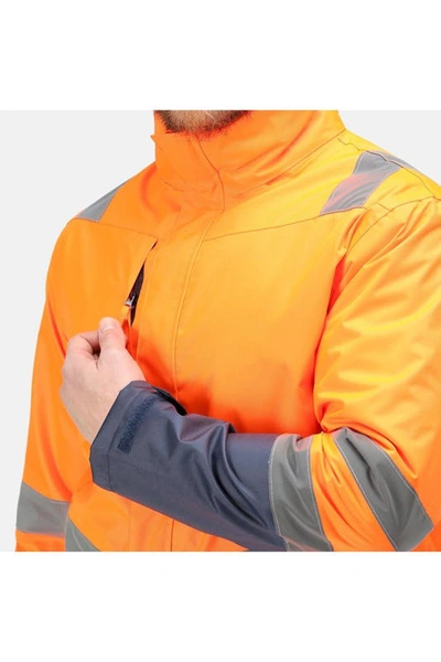 Shop Regatta Mens 3 In 1 High-vis Jacket In Orange