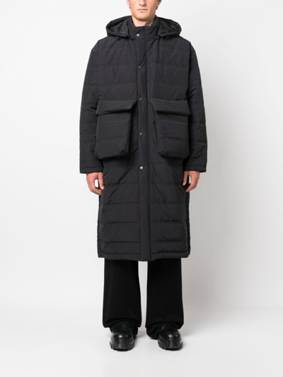 Shop Henrik Vibskov Tabasco Padded Hooded Coat In Black