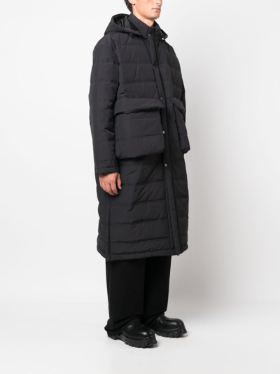 Henrik Vibskov Tabasco Padded Hooded Coat In Black