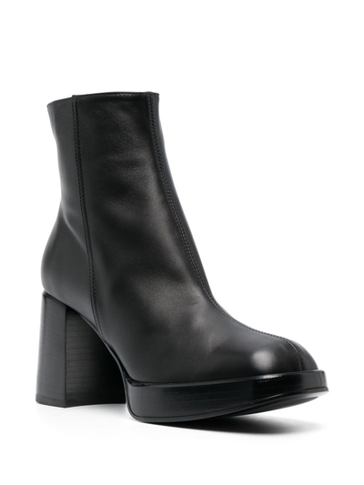 Tod's 80mm Square-toe Leather Boots In Black