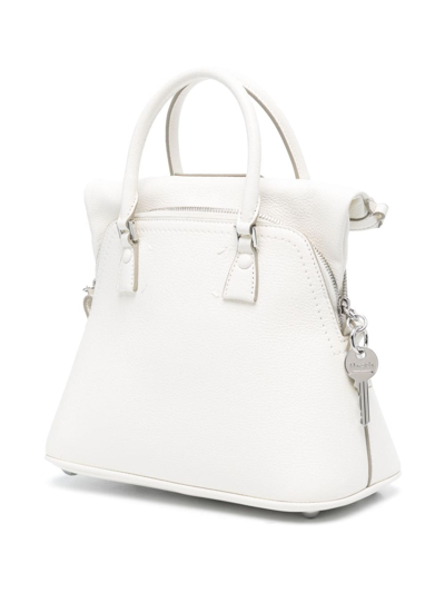 Shop Maison Margiela Mini 5ac Classique Top-handle Bag In White