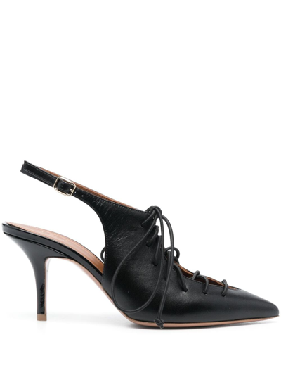 Shop Malone Souliers Alessandra 90mm Lace-up Fastening Pumps In Black