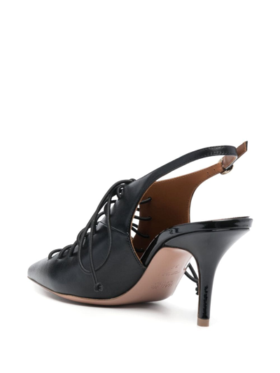 Shop Malone Souliers Alessandra 90mm Lace-up Fastening Pumps In Black