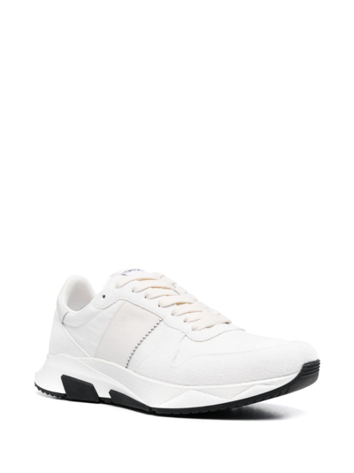Shop Tom Ford Jagga Runner Sneakers In White