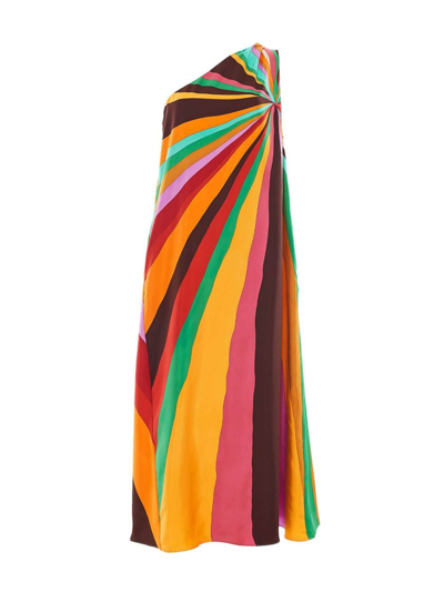 Shop La Doublej Roy Silk Dress In Multicolour