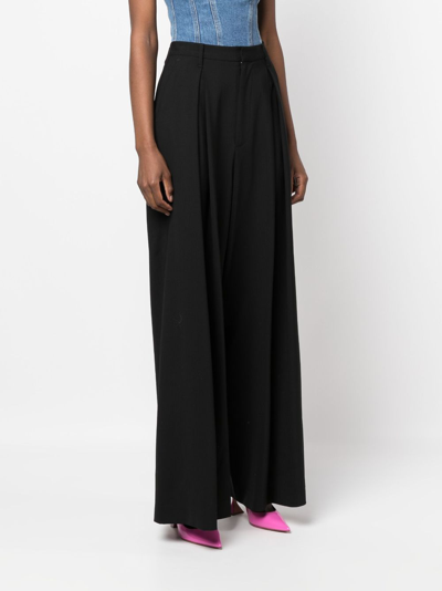 Shop Giuseppe Di Morabito High-waist Wool-blend Trousers In Black