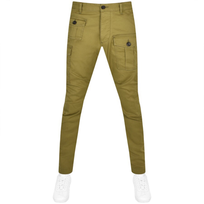 Shop Dsquared2 Cargo Chinos Green