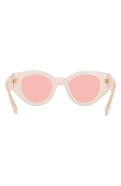 Shop Burberry Meadow 47mm Phantos Sunglasses In Pink