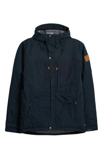 Fjall Raven Fjällräven Skogsö Water Resistant Insulated Jacket In Dark Navy