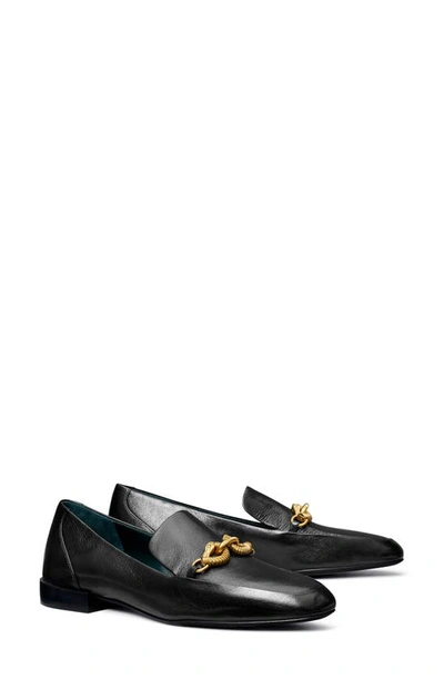Shop Tory Burch Jessa Loafer In Perfect Black / Gold