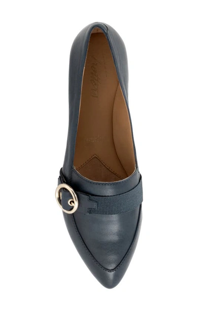 Shop Trotters Emmett Pointed Toe Loafer Flat In Navy